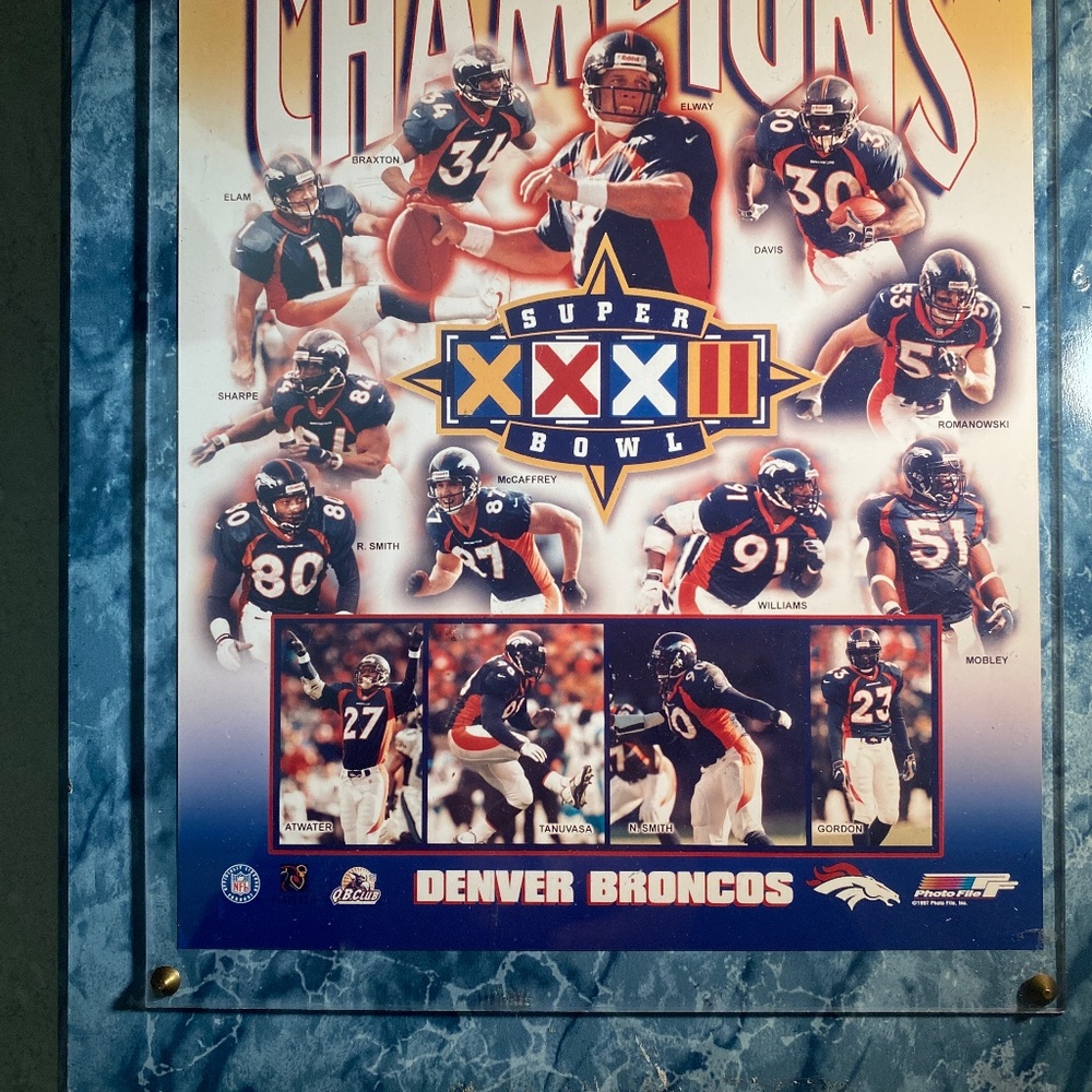 NFL Superbowl 32 Denver Broncos Win Plaque